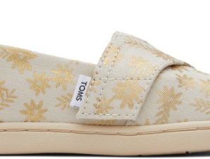 ΒΡΕΦΙΚΕΣ ΜΠΕΖ ΕΣΠΑΝΤΡΙΓΙΕΣ TOMS ΜΕ GLITTER ΓΙΑ ΚΟΡΙΤΣΙΑ – ΕΚΡΟΥ