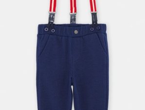 Βρεφικό Παντελόνι Με Τιράντες για Αγόρια Blue/Red – ΜΠΛΕ