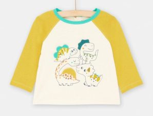 Βρεφική Μακρυμάνικη Μπλούζα για Αγόρια Multicolour Turtle – ΕΚΡΟΥ