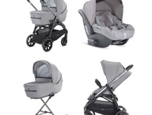 System Aptica Quattro Silk Grey Full Kit With Darwin i-size Car Seat Inglesina