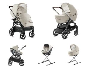 System Aptica Quattro Cashmere Beige Full Kit With Darwin i-size Car Seat Inglesina