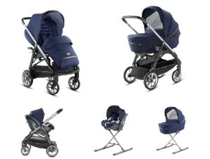 System Aptica Quattro College Blue Full Kit with car seat Cab Inglesina