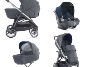 System Aptica Quattro Tailor Denim Full Kit with car seat Cab Inglesina