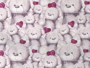 Πάνα Χασέ (80×80) Dimcol Teddy Bear 536 Purple